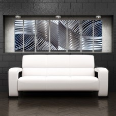 Modern Design Abstract Metal Wall Art Contempory Home Decor Silver Painting   150899507268